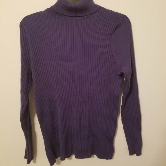Purple Ribbed Turtleneck 14/16 - Picture 1 of 3